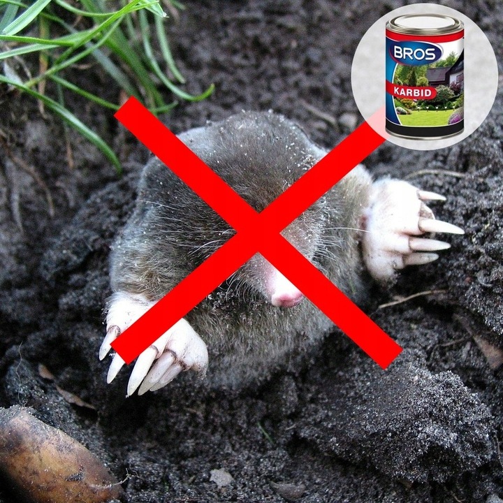 Bros KARBID ODSTRASZACZ KRETÓW ŚRODEK NA KRETY 1kg