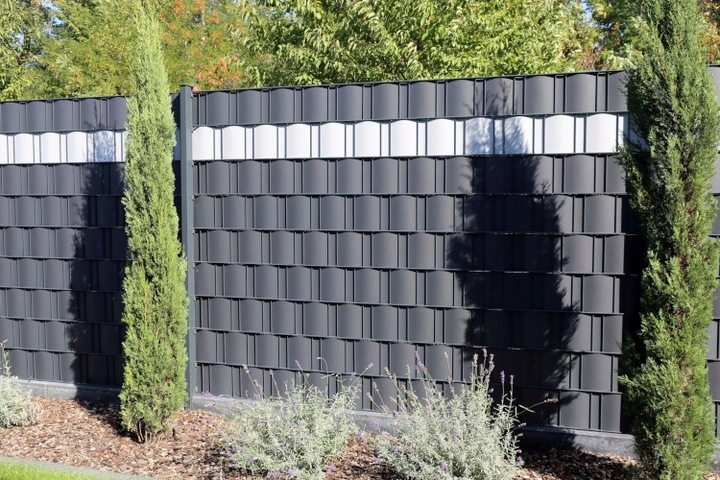 TAŚMA OGRODZENIOWA ANTRACYT 19x50 OSŁONA NA OGRODZENIE PANELOWE PŁOT