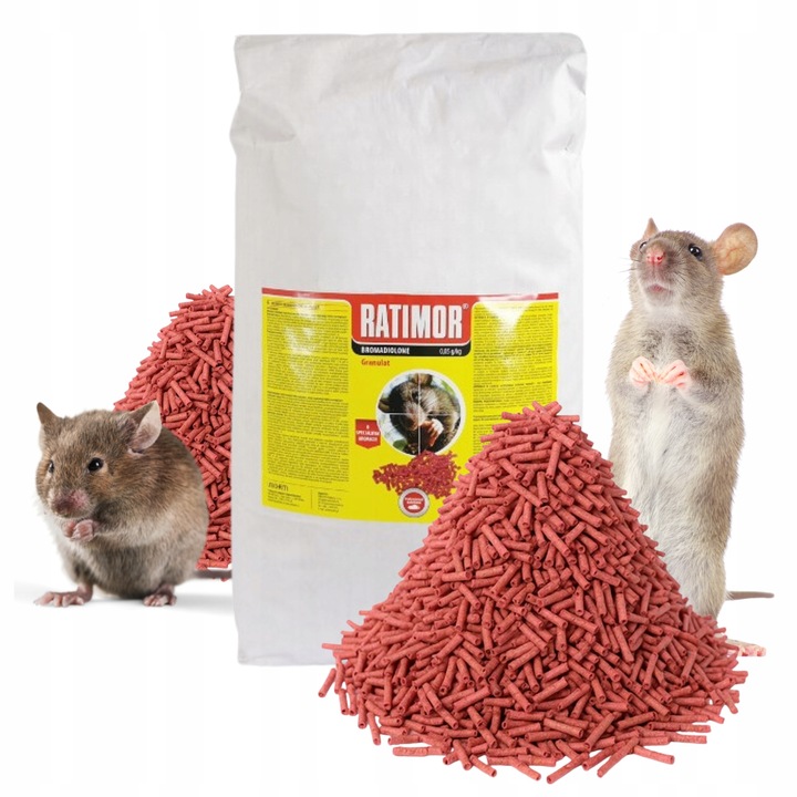 RATIMOR Trutka na myszy i szczury granulat Trucizna Bromadiolon 5kg