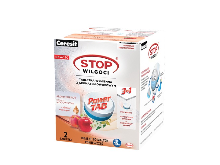 Ceresit STOP WILGOCI PEARL tabletki zastępcze 2w1 energiczne owoce (2x300g)