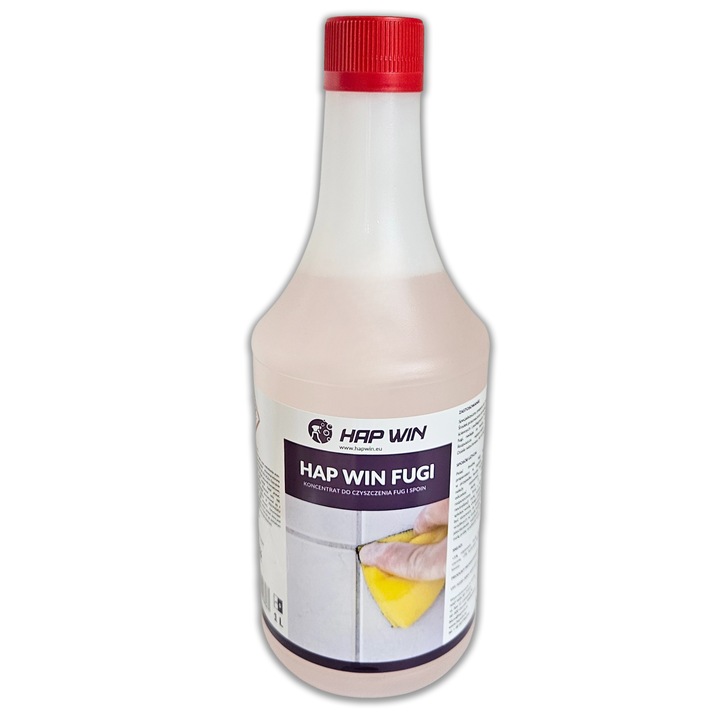 Płyn Środek do Czyszczenia Fug Zestaw Hap Win 1L + Szczotka + Rękawiczki