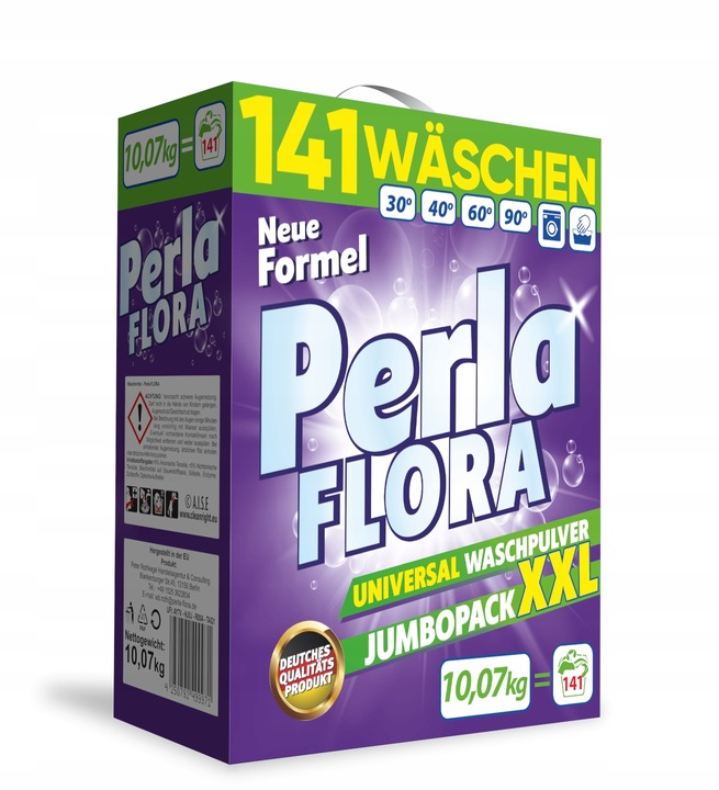 PROSZEK DO PRANIA PERLA FLORA 10,07KG uniwersalny PERLA FLORA