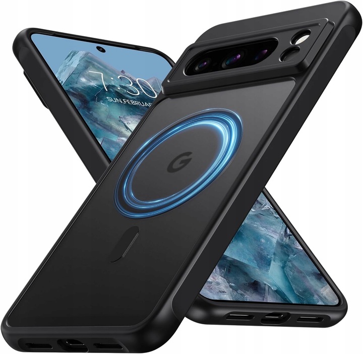 ETUI WZMACNIANE 360° do GOOGLE PIXEL 8 PRO | MAGSAFE CASE | CZARNY MAT