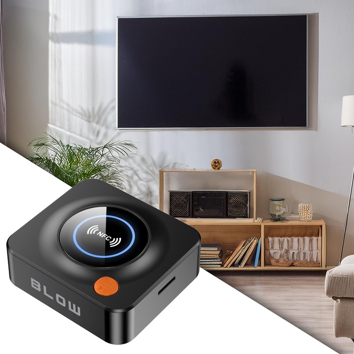 TRANSMITER ODBIORNIK BLUETOOTH ADAPTER DO WIEŻY 5.3 NFC RCA AUX SD