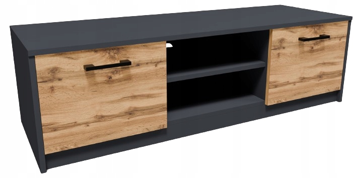 Szafka RTV 2DC 120cm GRAFIT-WOTAN duży stolik pod telewizor komoda