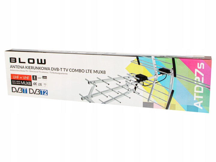 ANTENA TV NAZIEMNEJ KIERUNKOWA DVB-T2 2TV COMBO 4K MUX8 WZMACNIACZ