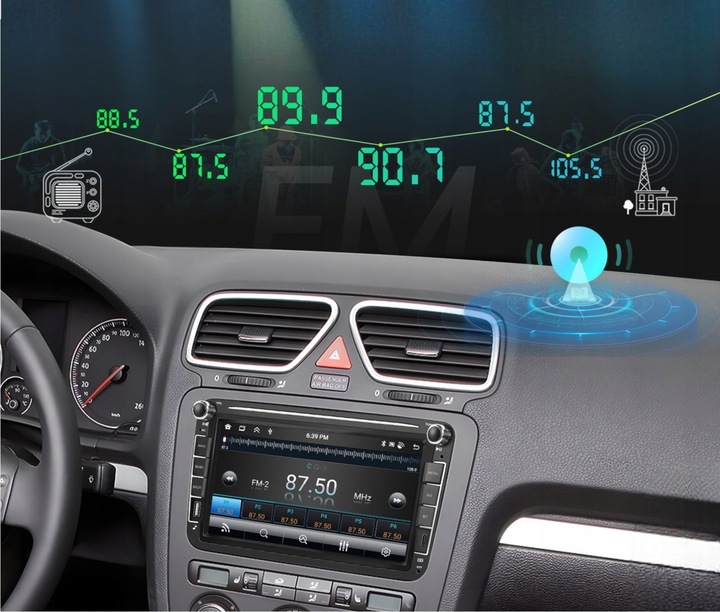 RADIO ANDROID 2DIN 4+64 GB 8 CALI VW PASSAT B6 B7 GOLF 5 V 6 VI SKODA