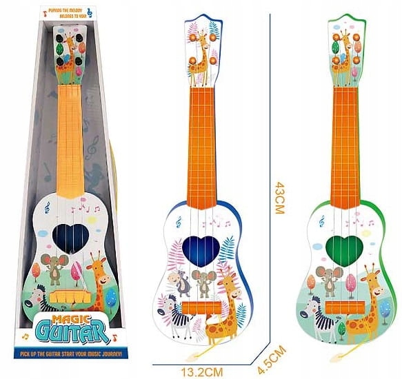 GITARA DLA DZIECI DUŻA 43CM UKULELE GRA INSTRUMENT