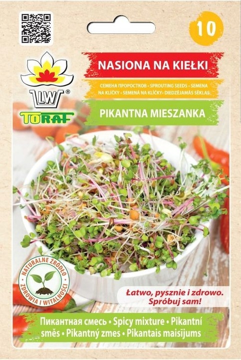 ZESTAW NASIONA NA KIEŁKI MIX ODMIAN ŁATWA UPRAWA MICROGREENS 21 SZT. GRATIS