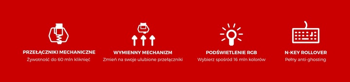 Klawiatura mechaniczna Genesis Thor 404 TKL Gateron Yellow PRO NKG-2069