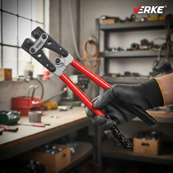 ZACISKARKA PRASKA DO KABLI TULEJEK KOŃCÓWEK KABLOWYCH KONEKTORÓW HEX