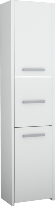 SZAFKA ŁAZIENKOWA REGAŁ SŁUPEK 30cm 3 DRZWI BIAŁA L-23