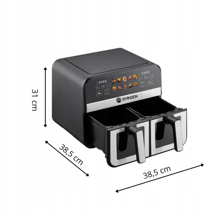 Air Fryer dwukomorowy 9L frytkownica beztłuszczowa dual 2400W suszarka