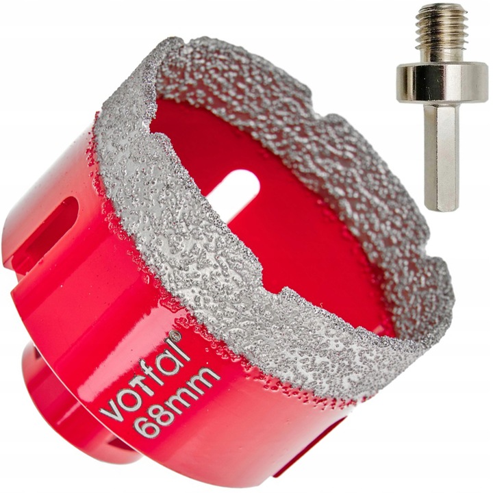 OTWORNICA DIAMENTOWA 68MM + ADAPTER M14 WIERTŁO DIAMENTOWE DO GRESU