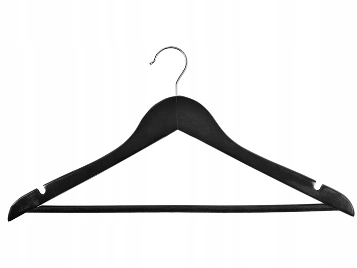 WIESZAK NA UBRANIA DREWNIANY CZARNY WIESZAKI UBRANIOWE KOMPLET LOFT