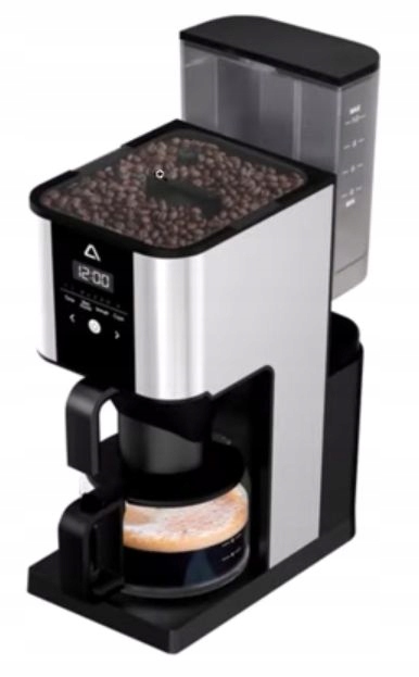 Ekspres przelewowy z młynkiem do kawy 1,25L 1000W Stali Nierdzewna