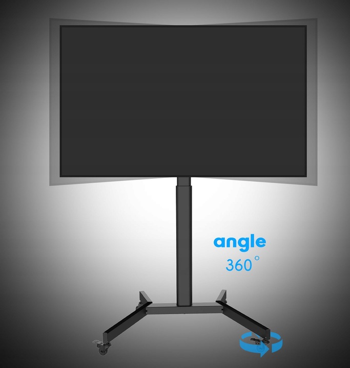 Podłogowy Mobilny Stojak TV pod Telewizor Uniwersalny Regulowany