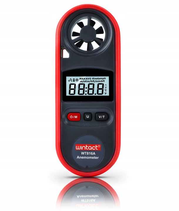 ANEMOMETR WIATROMIERZ MIERNIK WIATRU TEMPERATURY POMIAR PRĘDKOŚCI POWIETRZA