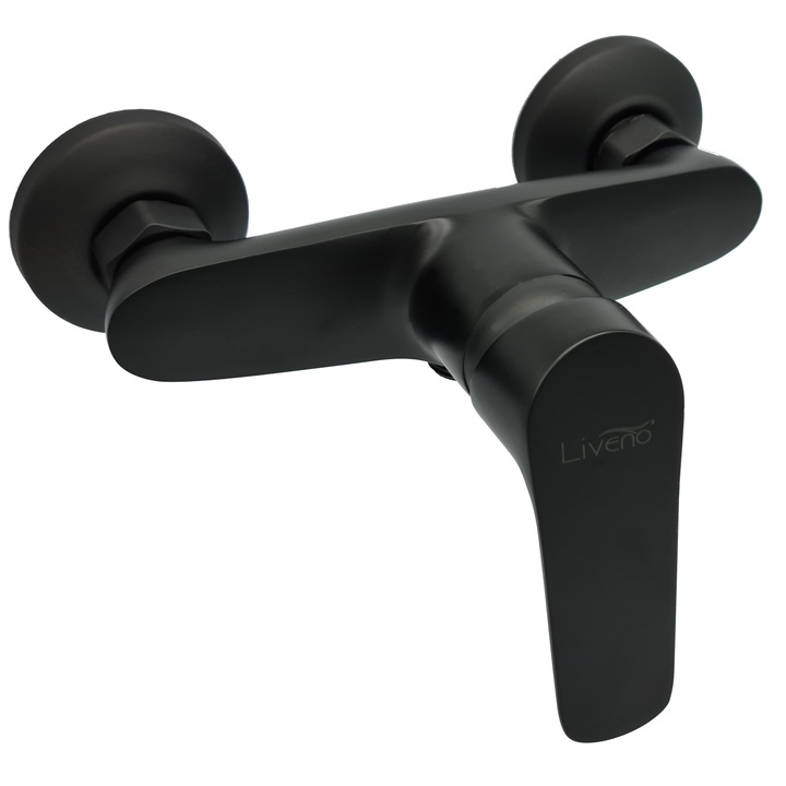 ZESTAW PRYSZNICOWY CZARNY Z BATERIĄ NATRYSKOWĄ DESZCZOWNICA KOMPLET MAT HIT