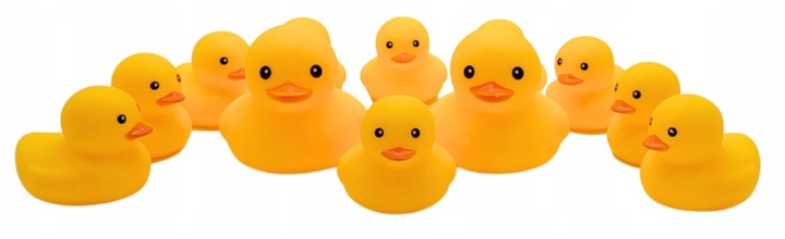 KACZKI Kaczuszki komplet 12 sztuk ŚMIESZNY ZABAWNY PREZENT PISZCZAŁKA