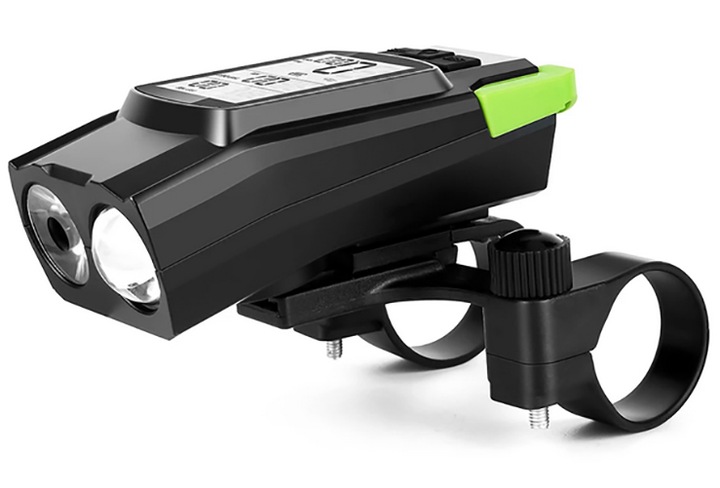 LAMPKA ROWEROWA LICZNIK BEZPRZEWODOWY KLAKSON 3w1 Zestaw