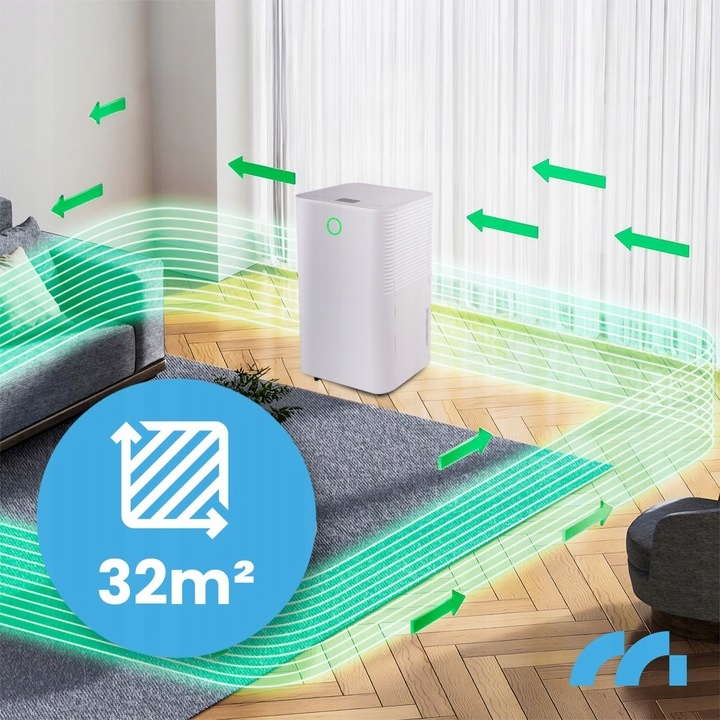 WYDAJNY OSUSZACZ POWIETRZA POCHŁANIACZ WILGOCI CICHY WiFi TIMER