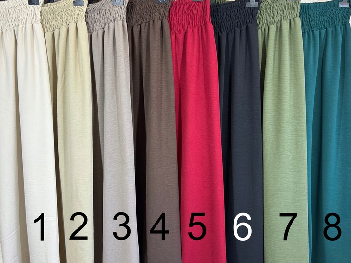 SZEROKIE luźne SPODNIE damskie KULOTY proste KOLORY