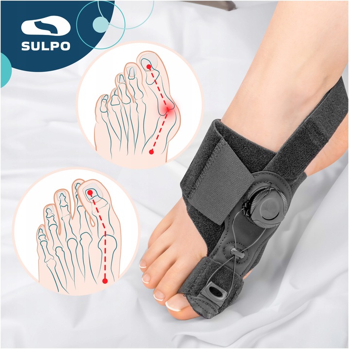 Aparat korygujący ułożenie dużego palca korektor na haluksy separator prawy