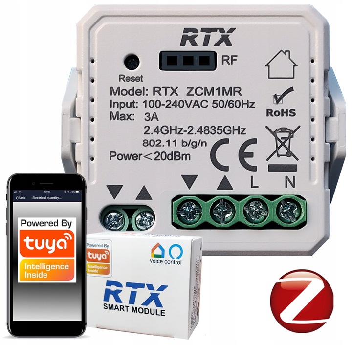 RTX Moduł Sterownik Rolet TUYA ZigBee TUYA DOPUSZKOWY