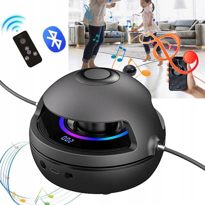 SKAKANKA MUZYCZNA INTELIGENTNA AUTOMATYCZNA DLA DZIECKO Z LICZNIK + PILOT