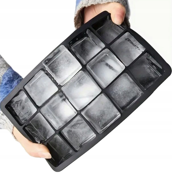 6x Foremki do lodu silikonowe forma do 15 kostek lodu z pokrywką