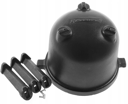 Kociołek myśliwski na pieczonki 8l żeliwny emaliowany 2w1 grill