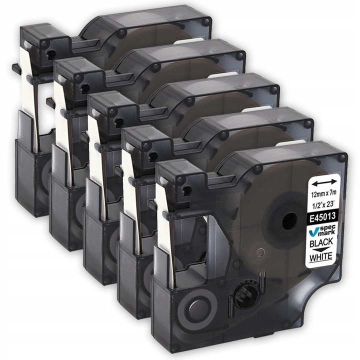 Taśma do DYMO D1 40913 9mm S0720680 ZESTAW 5 szt KOMPATYBILNA LABELMANAGER
