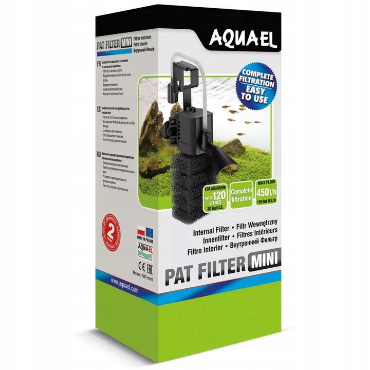 AQUAEL PAT MINI FILTR WEWNĘTRZNY DO AKWARIUM 120L