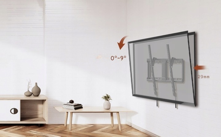 UCHWYT DO TELEWIZORA SLIM UNIWERSALNY 32-85 CALI SOLIDNY REGULOWANY