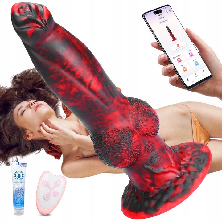 Analne Dildo Wibrujące z pilotem,7 trybów stymulacji Kontrola aplikacji APP