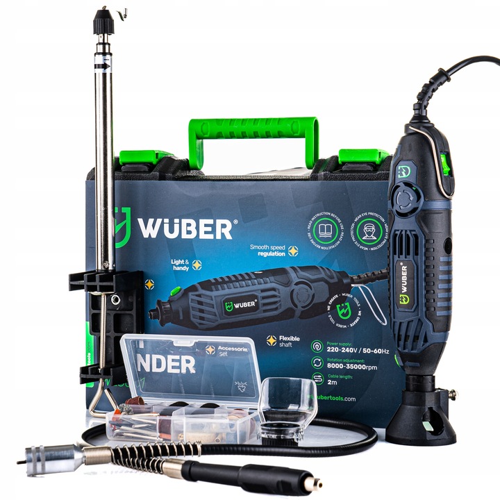 MINI SZLIFIERKA FREZARKA WIELOFUNKCYJNA + STOJAK + AKCESORIA ZESTAW