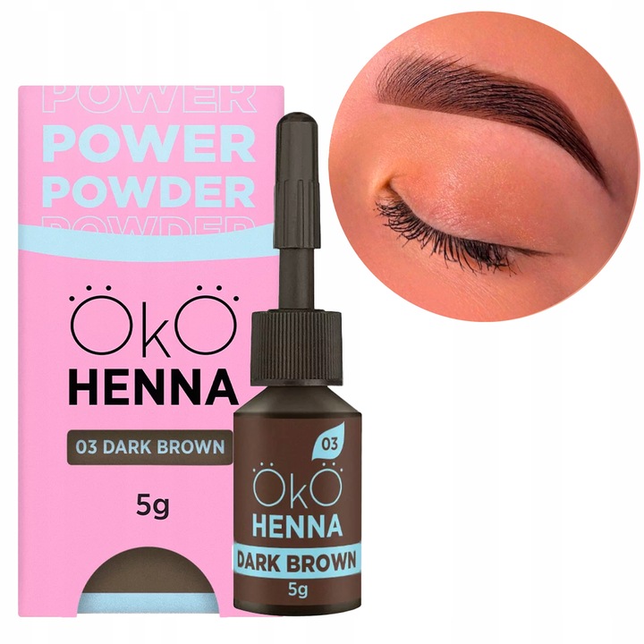 Henna pudrowa do brwi OkO (#03 Dark Brown 5g)