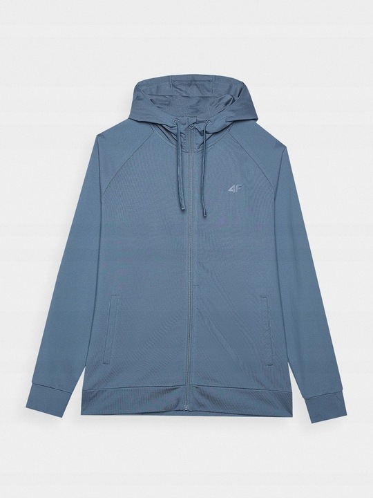 4F Męska Bluza TRENINGOWA z Kapturem Oddychająca Szybkoschnąca TFSWM268 > L