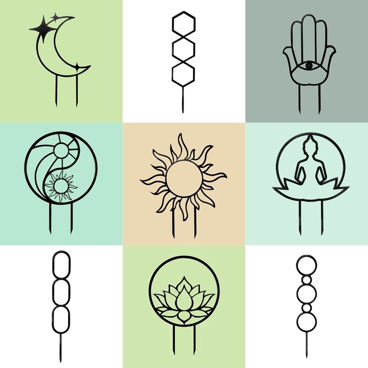 Podpórki do roślin kwiatów podpórka podpora obręcz RING MONSTERA M 33cm