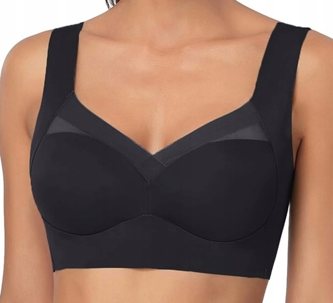 Biustonosz ultrawygodny z siateczką bezszwowy oddychający modelujący PushUp