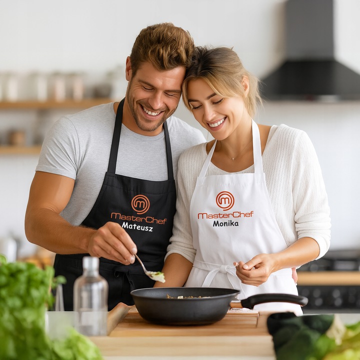 FARTUCH MASTER CHEF SZEF KUCHNI PREZENT DLA KOLEŻANKI KOLEGI DOWOLNE IMIĘ