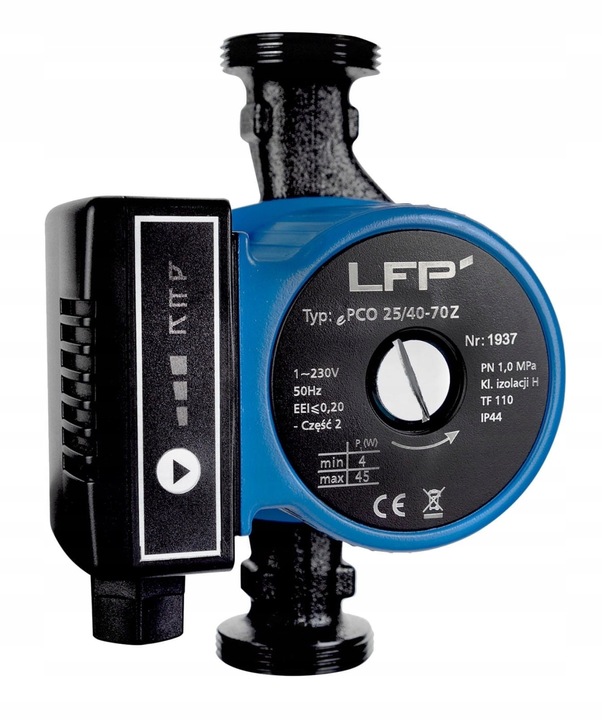 ELEKTRONICZNA POMPA OBIEGOWA C.O. LFP LESZNO POLSKA EPCO 25 / 40-70 180