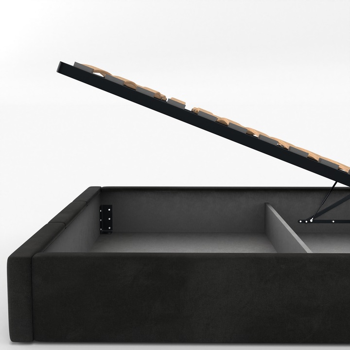 ŁÓŻKO TAPICEROWANE DO SYPIALNI 160x200 ŁÓŻKO PODWÓJNE Z POJEMNIKIEM