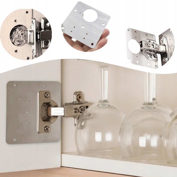 24x ZESTAW NAPRAWCZY ZAWIASU PŁYTKA NAPRAWCZA DO NAPRAWY WYRWANYCH