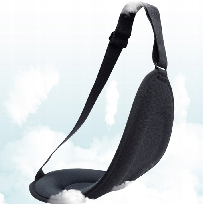 OPASKA NA OCZY DO SPANIA MASKA 3D REGULOWANA CZARNA + ZATYCZKI DO USZU