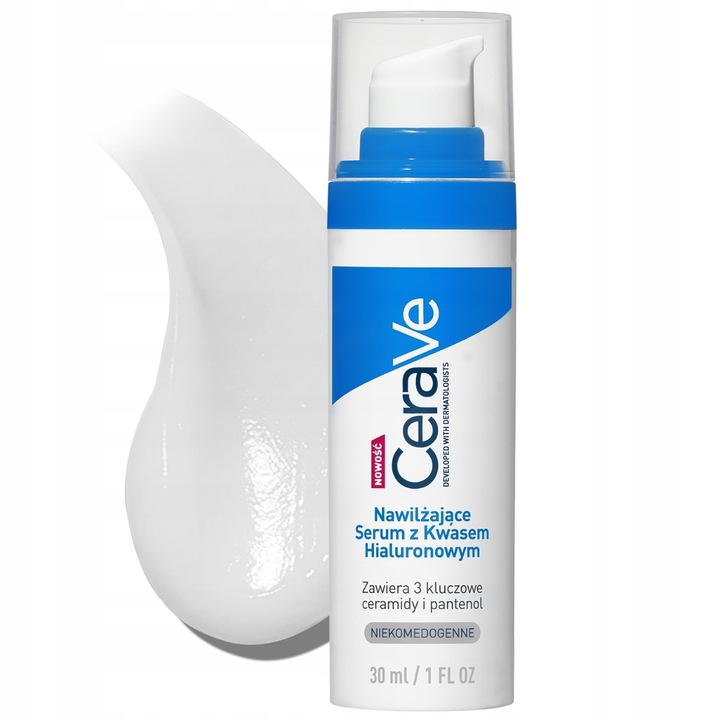 Serum Nawilżające Do Twarzy CeraVe z Kwasem Hialuronowym, Pantenolem 30ml
