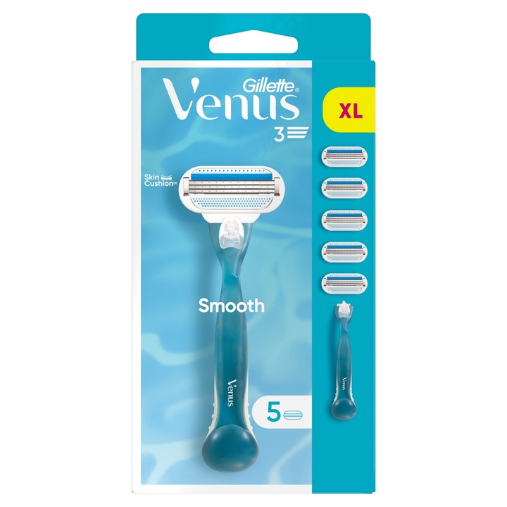 Gillette Venus Smooth Maszynka do golenia dla kobiet + 5 ostrzy
