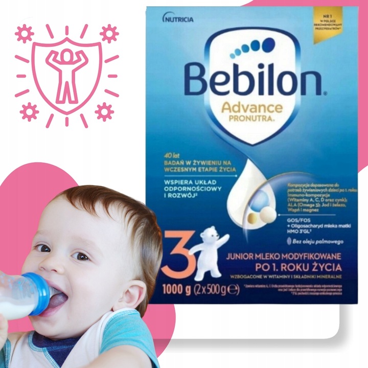 Mleko modyfikowane BEBILON 3 Pronutra Advance 1000g po 1. roku życia