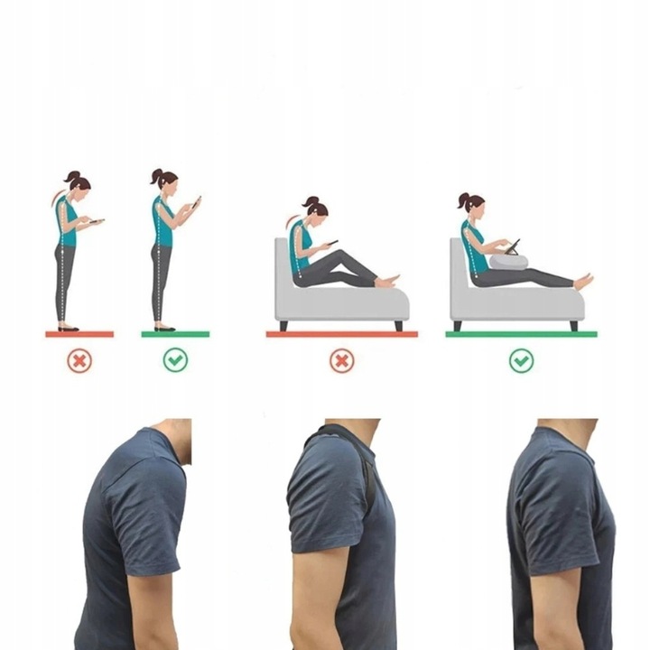 Inteligentny korektor postawy wad kręgosłupa pajączek na plecy proste plecy